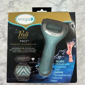 Amope Pedi Perfect Pro Rechargeable Foot File - Blue